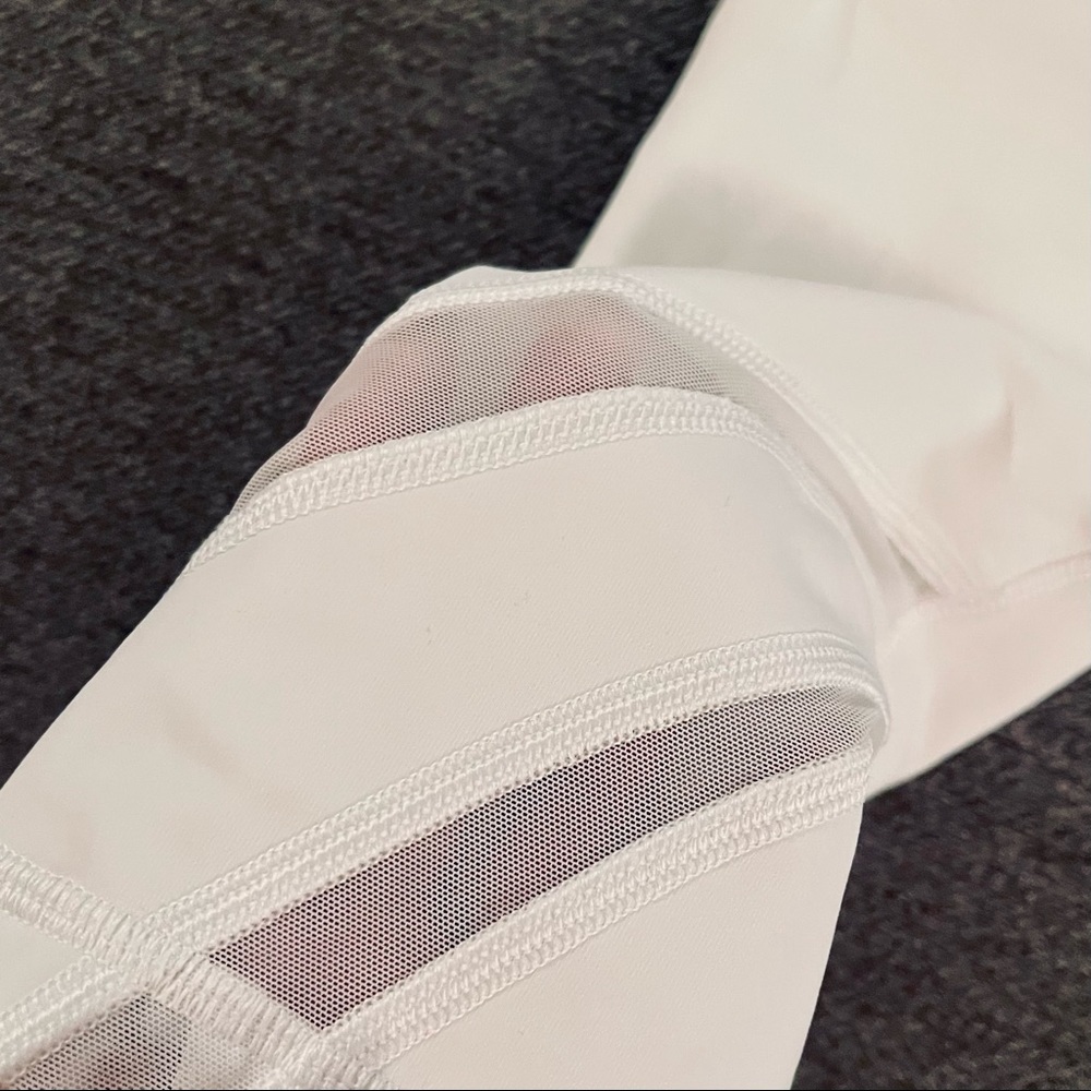 𝑺𝑶𝑳𝑫~ Lululemon Wunder Under HR Legging Mesh White - Picture 4 of 6